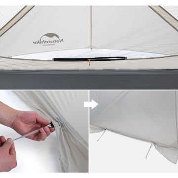 Naturehike Vik 1 Çadır Ultralight Silikon Çadır Moon White