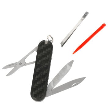 Swiss Tech 7 Fonksiyonlu Karbon Fiber Saplı Çok Amaçlı Çakı ST029044