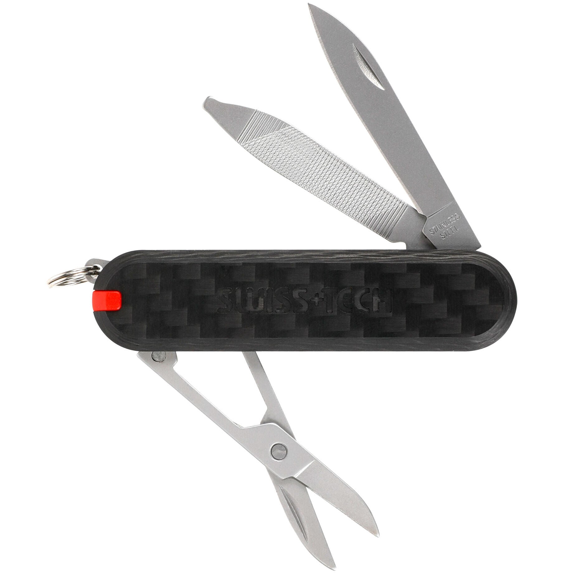 Swiss Tech 7 Fonksiyonlu Karbon Fiber Saplı Çok Amaçlı Çakı ST029044