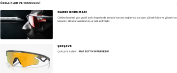 Oakley Sphaera Slash OMatter Çerçeve Prizm Polarize Lens Çoklu Performans Spor Erkek Gözlük OO9499-0536