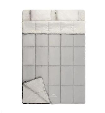 Naturehike HD250 Zarf Tarzı Yastıklı Çift Kişilik Pamuklu Uyku Tulumu Grayish Brown NH21MSD05
