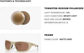 Oakley Lateralis OMatter Çerçeve Prizm Polarize Lens Erkek Gözlük Coyote OO9431-0560