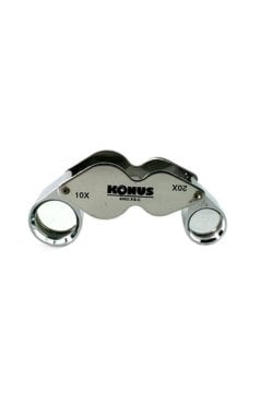 Konus Linen Tester 10x-20x Dual Çiftli Büyüteç Metal