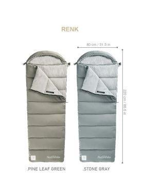 Naturehike M300 Pongee Pamuklu Uyku Tulumu -13 C Gri NH20MSD02
