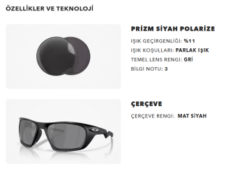 Oakley Lateralis OMatter Çerçeve Prizm Polarize Lens Erkek Gözlük Siyah OO9431-0160