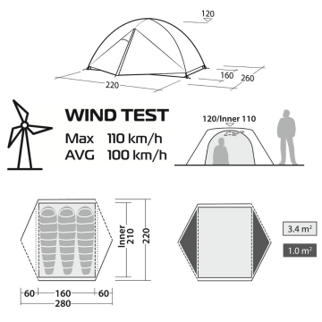 Robens Aster 3 Pro Ultralight 3 Kişilik 4 Mevsim Çadır