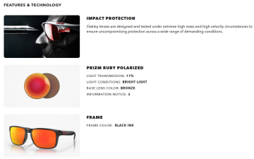 Oakley Holbrook XL OMatter Çerçeve Prizm HDO Polarize Lens Yarı Balistik Taktik Erkek Gözlük OO9417-0859