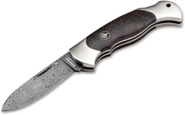 Böker Manufaktur Scout Spearpoint Curly Birch Damascus Çakı
