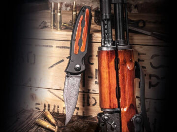 Böker Manufaktur Kalashnikov Bayonet Damascus Çakı