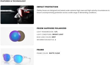 Oakley Latch OMatter Çerçeve Prizm Polarize Lens Erkek Gözlük OO9265-6553
