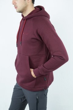 Alpinist Delta Kapşonlu Sweatshirt VİŞNE
