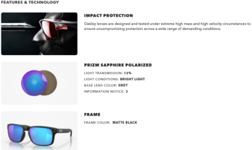 Oakley Holbrook XL OMatter Çerçeve Prizm HDO Polarize Lens Yarı Balistik Taktik Erkek Gözlük OO9102-F055