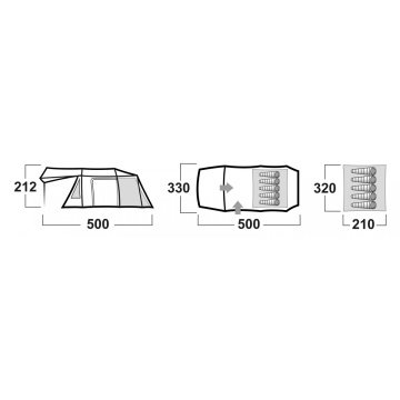 Husky Caravan Yeşil 12 M² Çadır