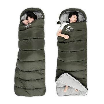 Naturehike U150 Zarf Tarzı Kapüşonlu Uyku Tulumu -6 C Haki