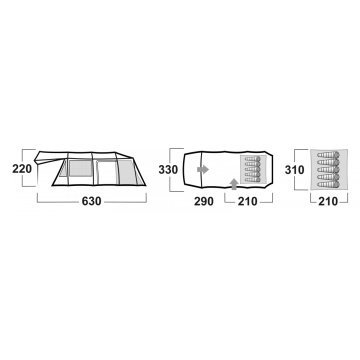Husky Caravan Yeşil 17 M² Çadır