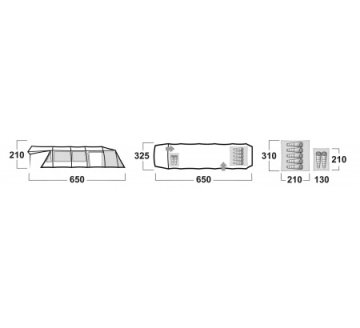 Husky Caravan Yeşil 22 M² Çadır