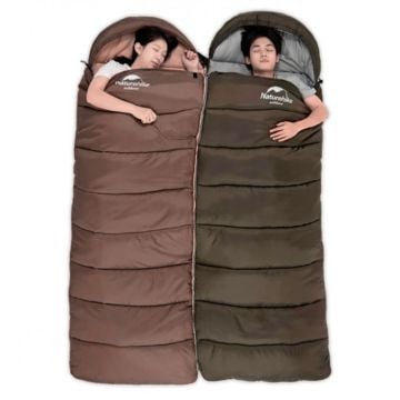 Naturehike U150 Zarf Tarzı Kapüşonlu Uyku Tulumu -6°C Kahverengi