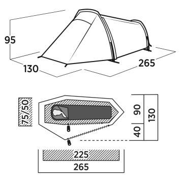 Easy Camp Sarek 1 Compact Blackroom 1 Kişilik Solo Çadır