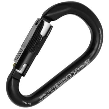 Kong HMS Classic RISE Lock Siyah/Gümüş RISE Lock Kilitli Alüminyum HMS Karabina 22 kN 116 mm Keylock 786ME0NPNKK