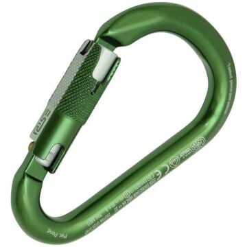 Kong HMS Classic RISE Lock Yeşil/Gümüş RISE Lock Kilitli Alüminyum HMS Karabina 22 kN 116 mm Keylock 786ME0GPGKK