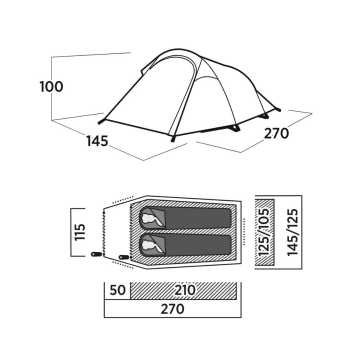EasyCamp Reindal 2 Blackroom 2 Kişilik Çadır