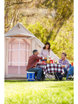 Fischer 420D Oxford Soba Baca Çıkışlı Şişme Çadır 300X210X190 + Pompa Dahil ERT777