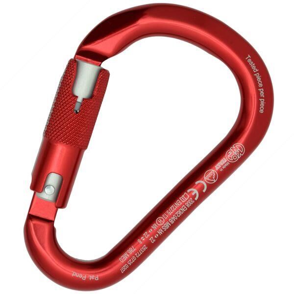 Kong HMS Classic RISE Lock Kırmızı/Gümüş RISE Lock Kilitli Alüminyum HMS Karabina 22 kN 116 mm Keylock 786ME0RPRKK