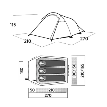 Easy Camp Reindal 3 Blackroom 3 Kişilik Çadır