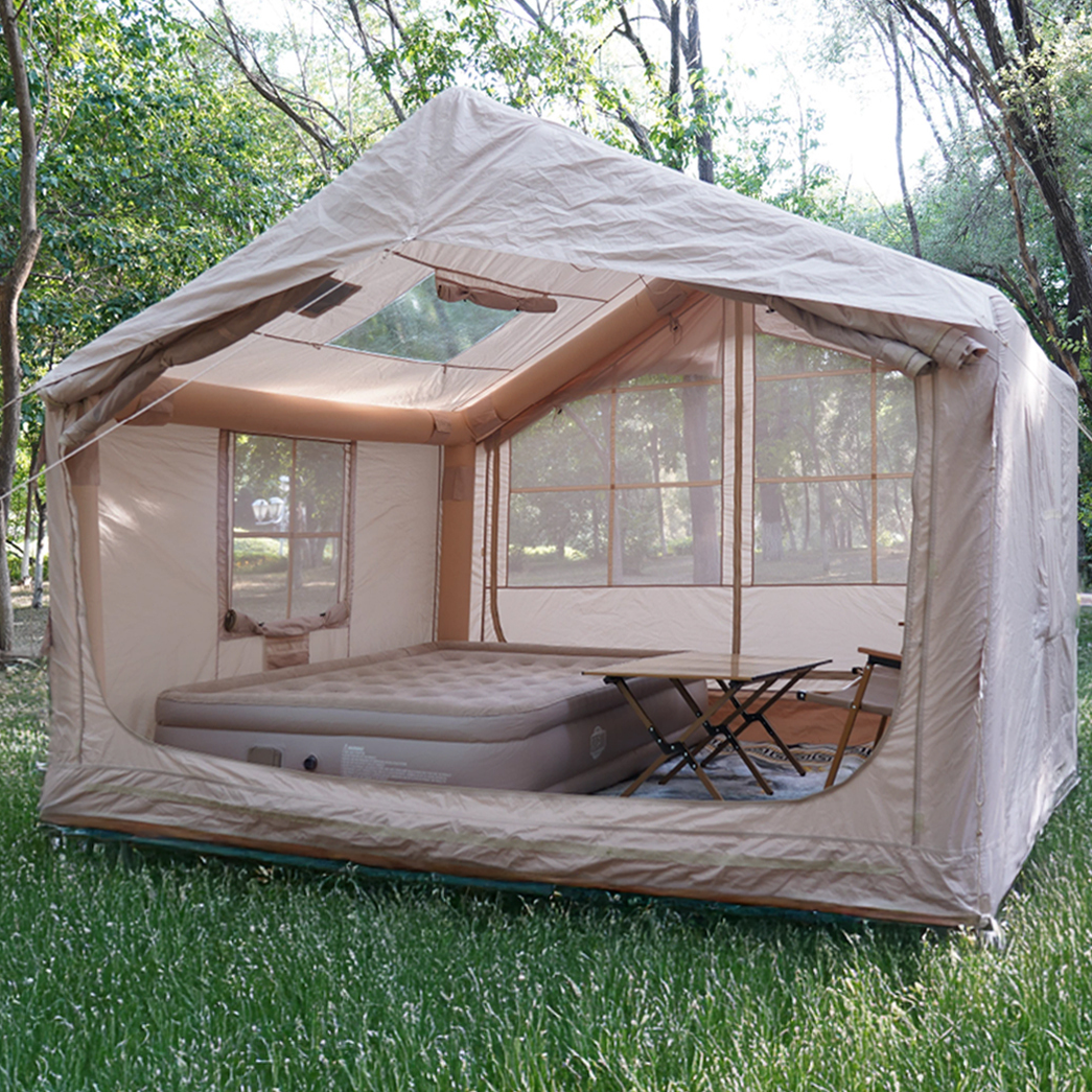 Fischer 210D Oxford Soba Baca Çıkışlı Şişme Çadır 300X250XH220cm + Pompa Dahil ERT924