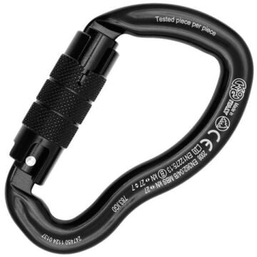 Kong Ergo Twist Lock Siyah Twist Lock Kilitli Alüminyum Asimetrik Karabina 27 kN Keylock 783IG0NNNKK