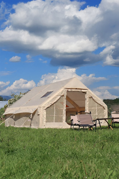 Fischer 420D Oxford Soba Baca Çıkışlı Şişme Çadır 400X300XH210cm + Pompa Dahil ERT996