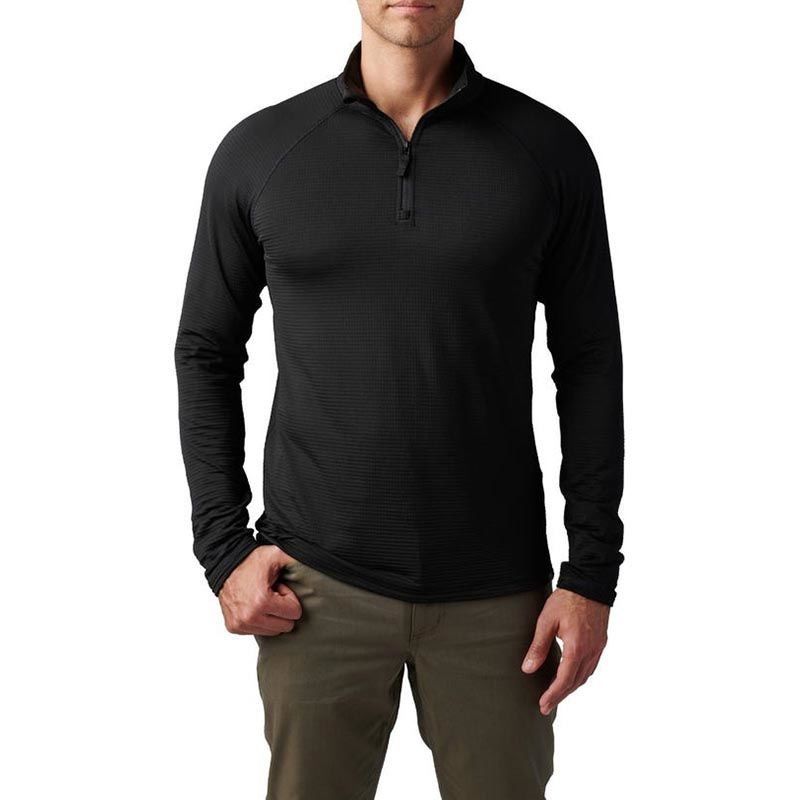 5.11 Stratos 1/4 Kısa Fermuar Sweat Siyah