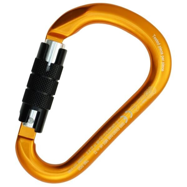 Kong HMS Classic Twist Lock Turuncu/Siyah Twist Lock Kilitli Alüminyum HMS Karabina 22 kN 116 mm Keylock 786MG0OPNKK