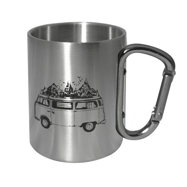 Orcamp Karabinal Saplı Çelik Kupa İnox