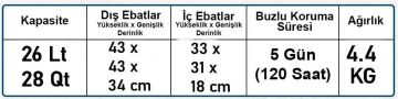 Coleman Xtreme Wheeled 28 QT Tekerlekli Soğutucu Buzluk 26 Lt MZ