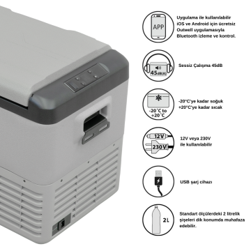 Outwell Arctic Chill 50 L Kompresörlü Buzdolabı