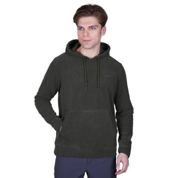 Alpinist Cliff Erkek Kapşonlu Polar Haki