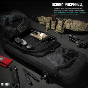 SAVIOR SPECIALIST COVERT Tekli Tüfek Çantası 30'' (Siyah)