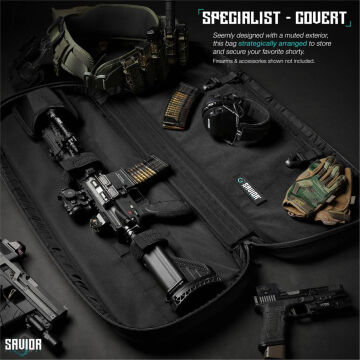 SAVIOR SPECIALIST COVERT Tekli Tüfek Çantası 34'' (Siyah)