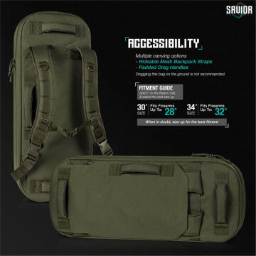 SAVIOR SPECIALIST COVERT Tekli Tüfek Çantası 34'' (K.Yeşil)