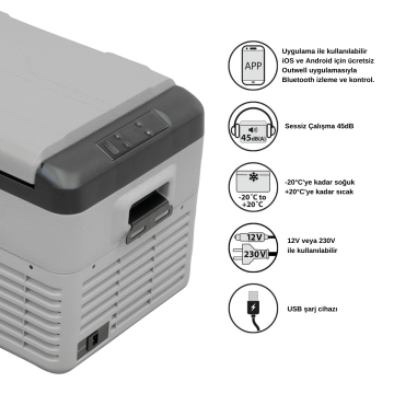 Outwell Arctic Chill 30 L Kompresörlü Buzdolabı