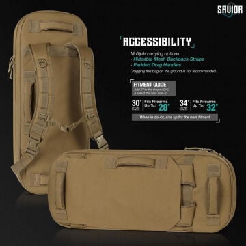 SAVIOR SPECIALIST COVERT Tekli Tüfek Çantası 38'' (Toprak)