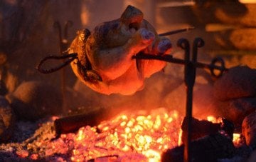 Bushcraft Çevirme Roast Izgara