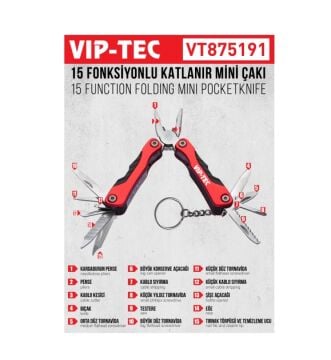 Vip-Tec VT875191 9 Fonksiyonlu Mini Çok Amaçlı Pense
