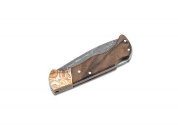Böker Manufaktur Folding Hunter Mokume Walnut Black Stonewash Çakı