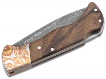 Böker Manufaktur Folding Hunter Mokume Walnut Black Stonewash Çakı