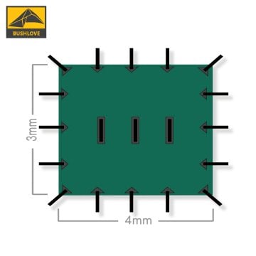 Bushlove Bushcraft Tarp Tente 4m*3m Haki