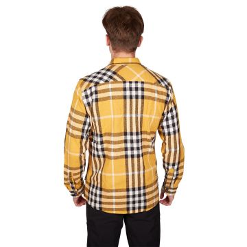 Alpinist Felder Erkek Ekose Outdoor Gömlek Sarı-Siyah