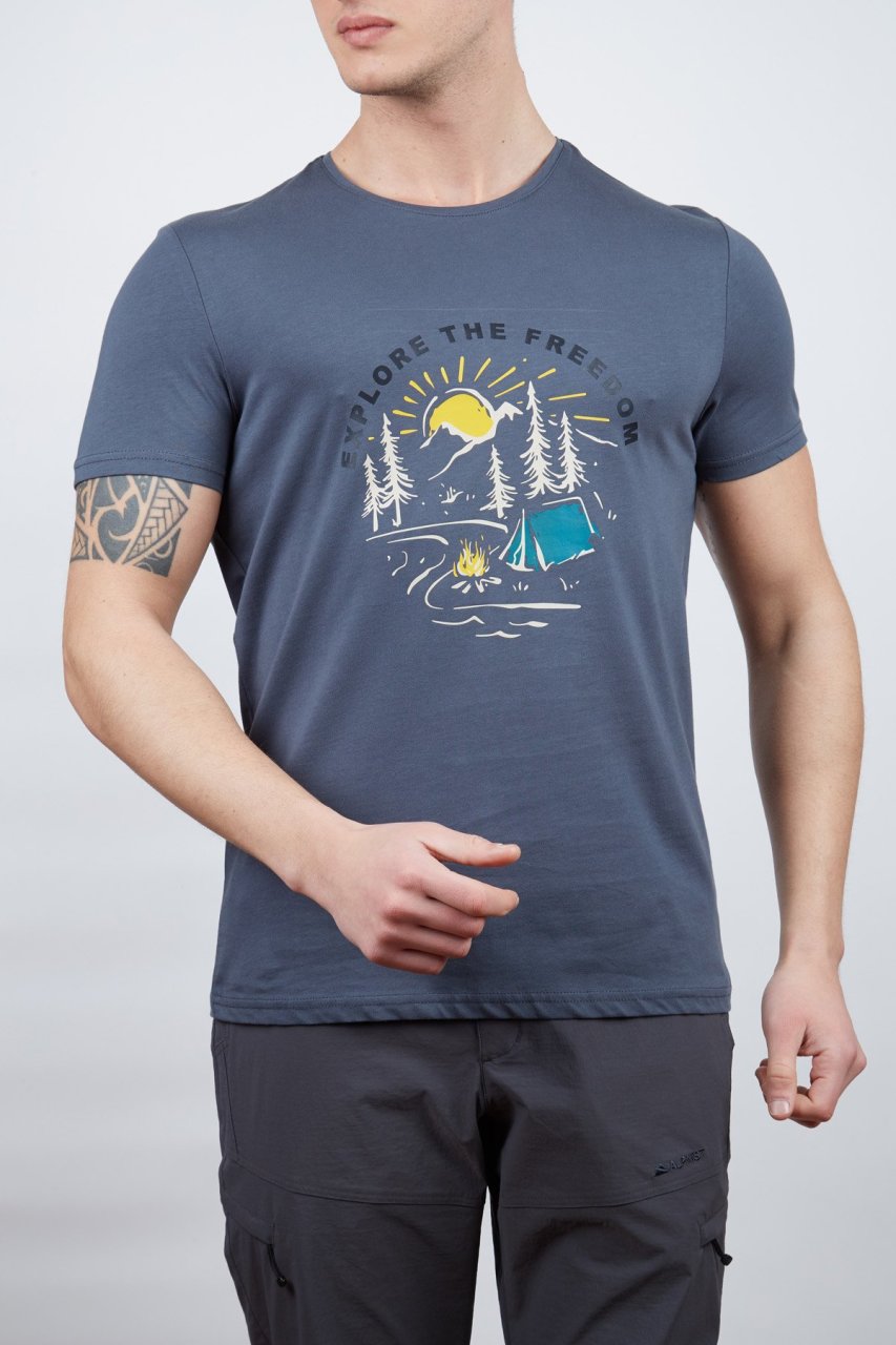 Alpinist Vide Erkek T-Shirt Antrasit