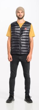 PAJAK Shadow V Neck Men Siyah 750 Fill RDS Kaz Tüyü Erkek Ultralight V Yaka Yelek